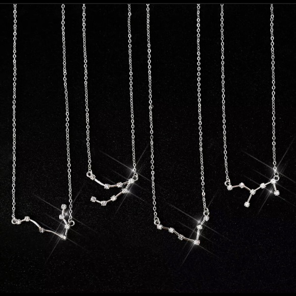Virgo Constellation Astrology Silver Alloy Necklace Celestial Minimalist Unique - Picture 2 of 10